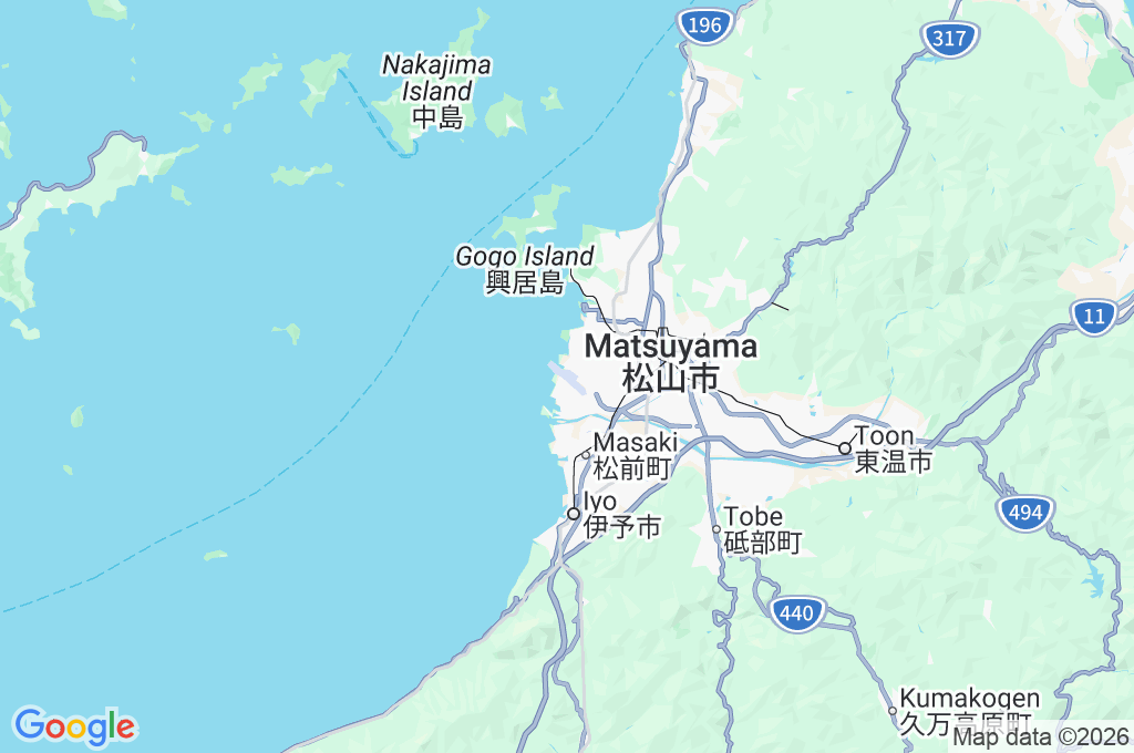 Matsuyama Airport Area Map Matsuyama Airport Area Map