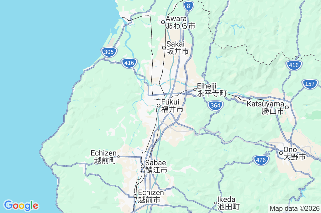 Fukui Station Area Map