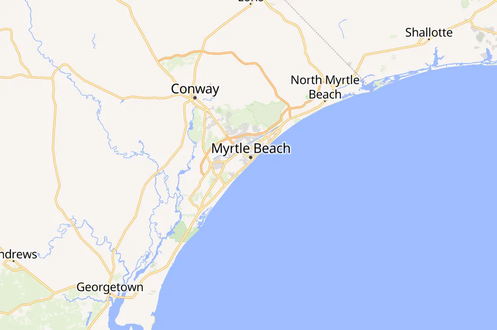 Myrtle Beach Area Map Myrtle Beach Area Map