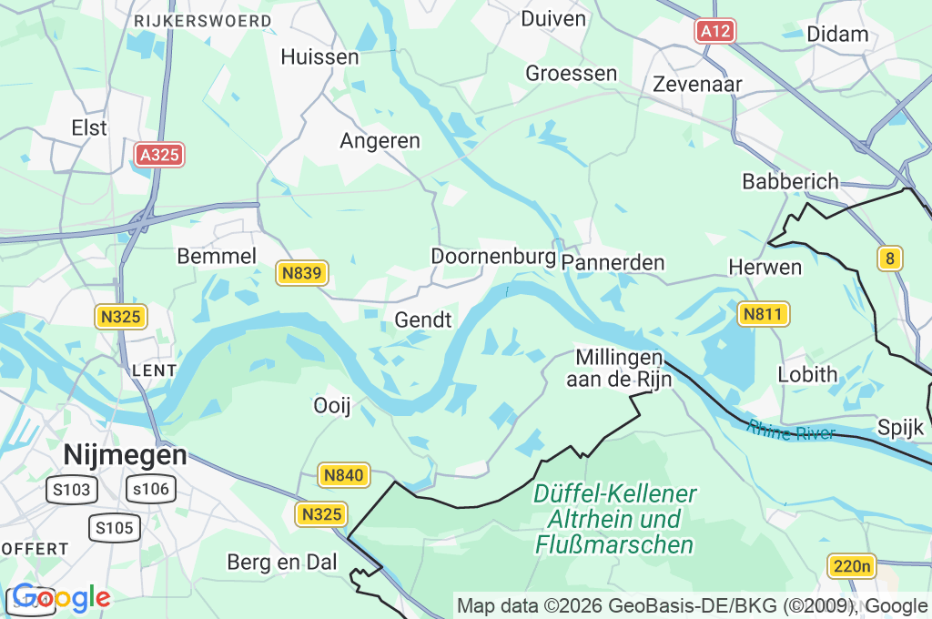 Camping Waalstrand Area Map