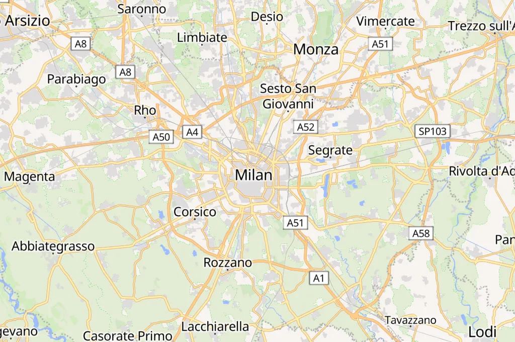 Milan Area Map
