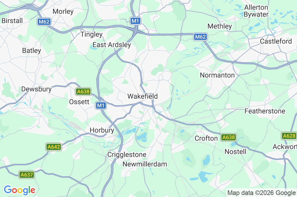 Wakefield Cathedral Area Map