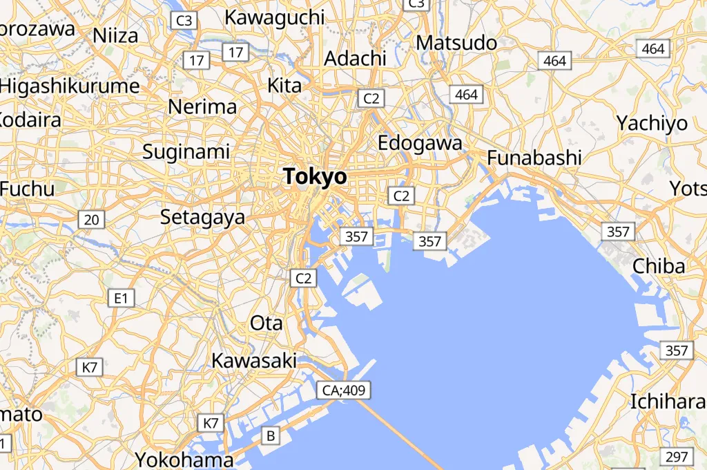 Fukagawa Bus Depot Area Map