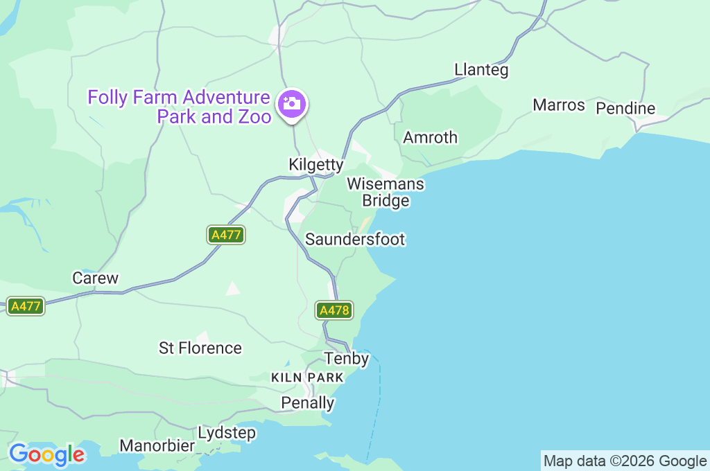 Saundersfoot Area Map