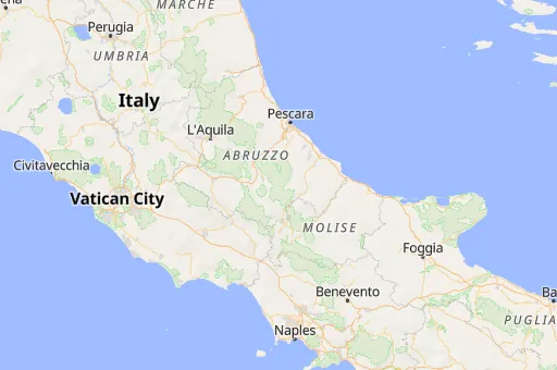 Map of Province of L'Aquila
