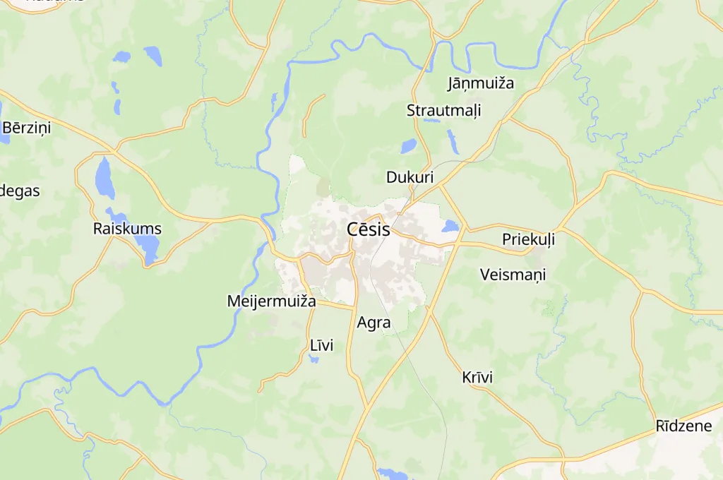 Cēsis Castle Area Map Cēsis Castle Area Map