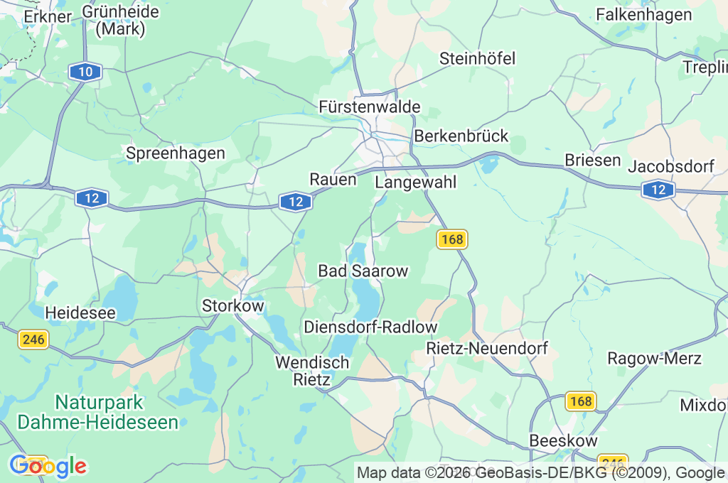 Bad Saarow Area Map Bad Saarow Area Map