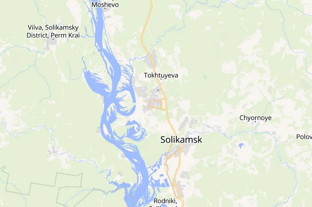 Solikamsk Area Map Solikamsk Area Map