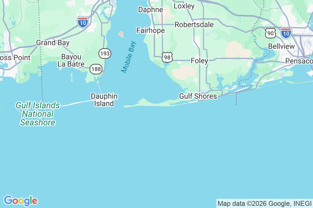 Gulf Shores Area Map