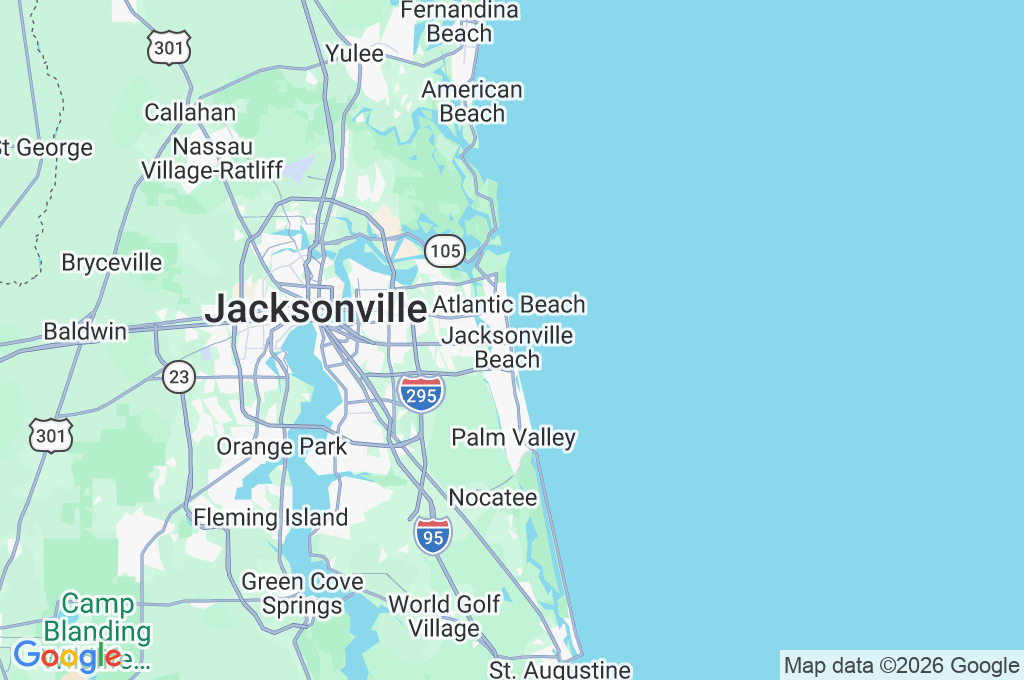 Jacksonville Beach Pier Area Map Jacksonville Beach Pier Area Map