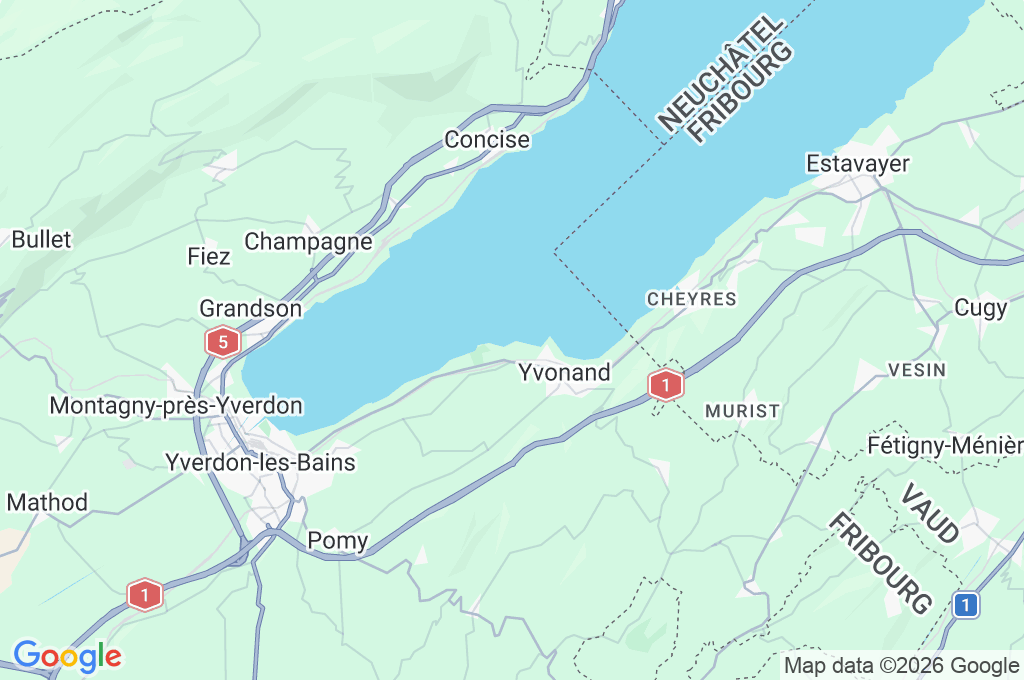 Yvonand Area Map Yvonand Area Map