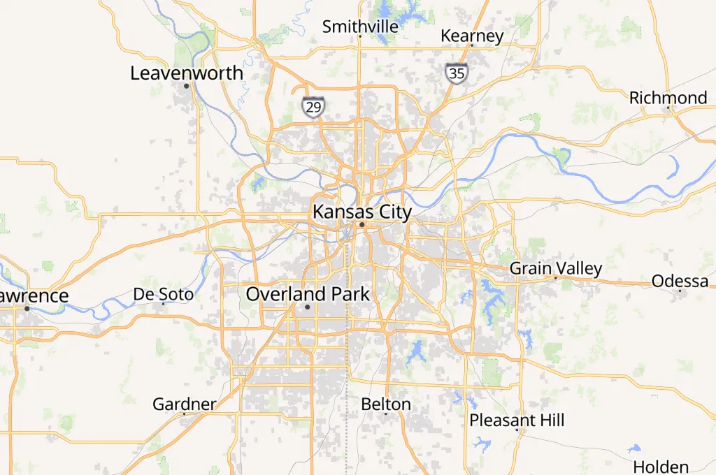 National WWI Museum and Memorial Area Map National WWI Museum and Memorial Area Map