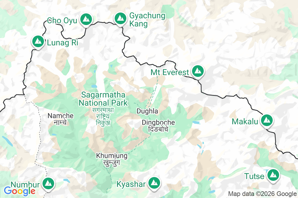 Lobuche Area Map