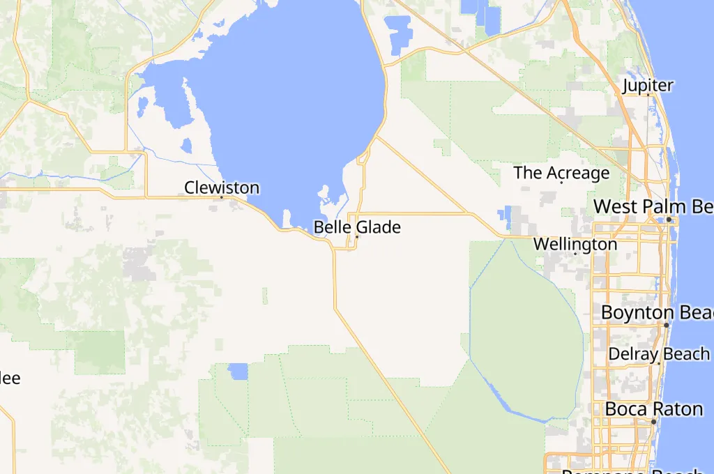 Everglades Agricultural Area Area Map