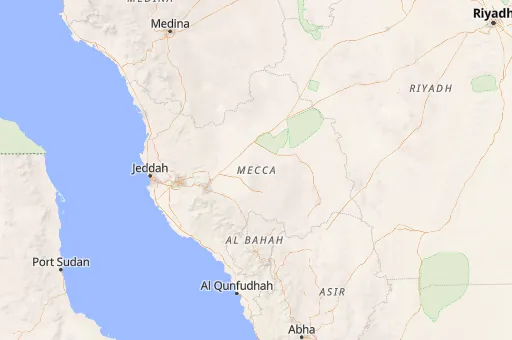 Map of Makkah Province