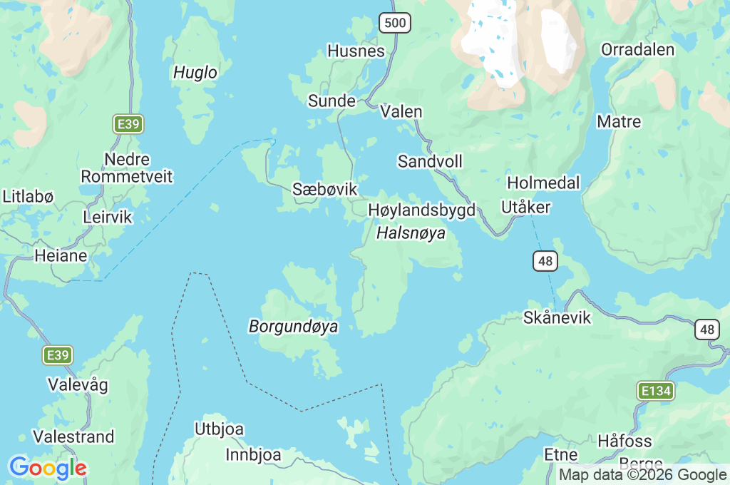 Halsnøy Area Map Halsnøy Area Map