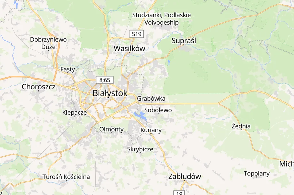 Grabówka Area Map