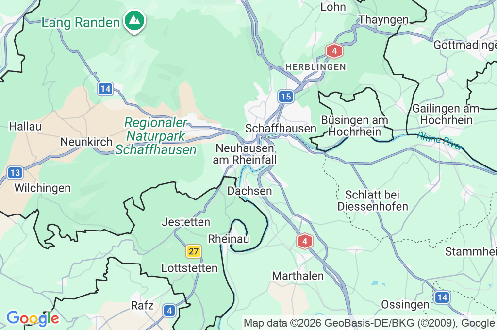 Rhine Falls Area Map Rhine Falls Area Map