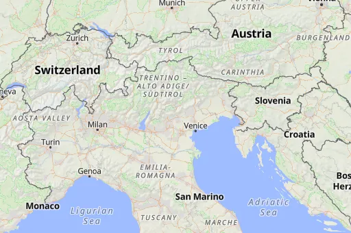 Map of Veneto
