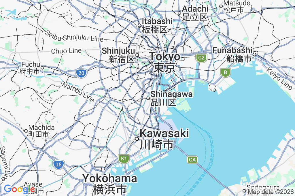 Nishi-Shinagawa Area Map