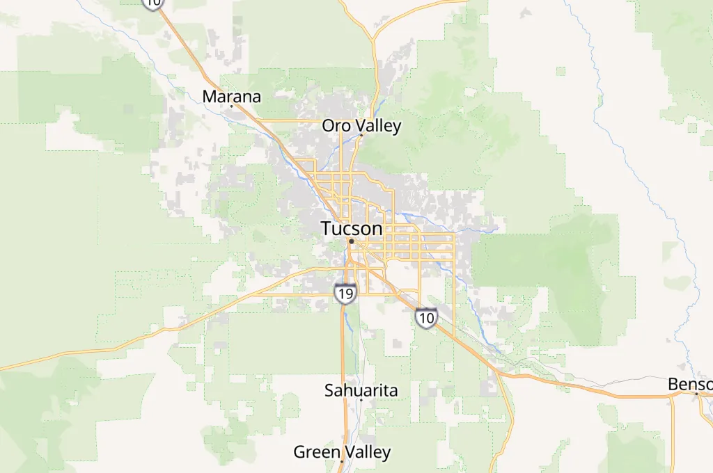 Tucson Area Map Tucson Area Map