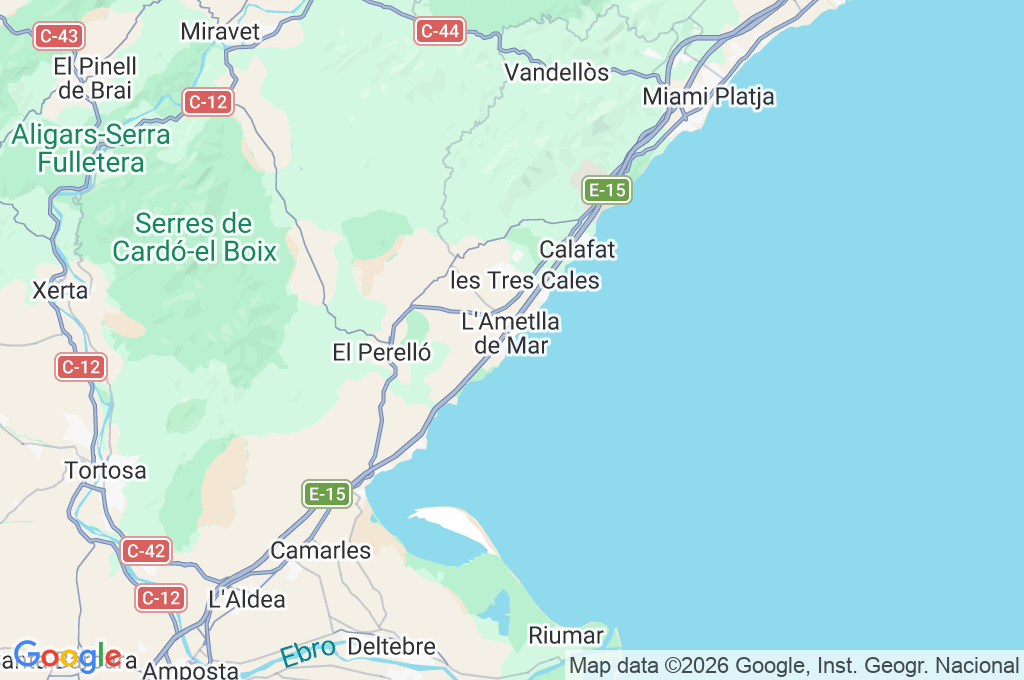 Port de l'Ametlla de Mar Area Map Port de l'Ametlla de Mar Area Map