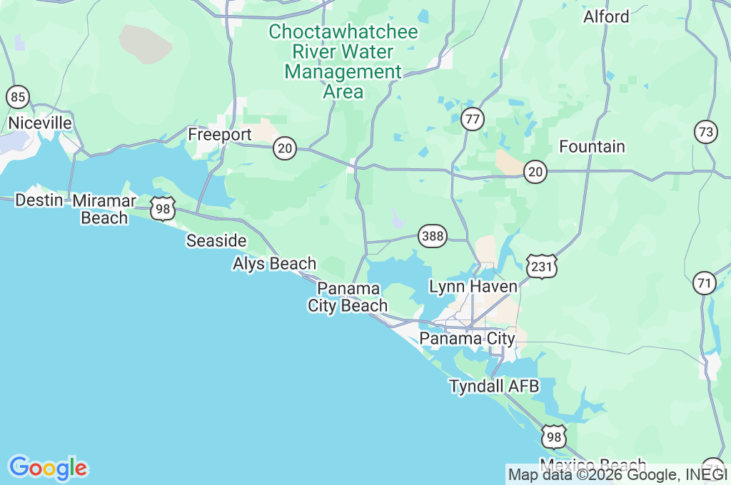 Watersound Area Map