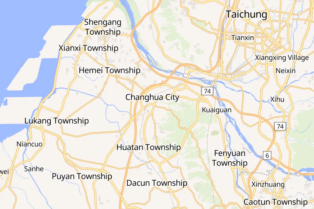 Baguashan Area Map