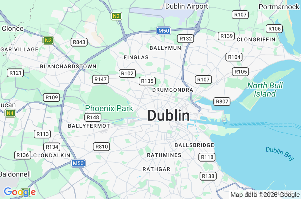 Cabra Road Area Map