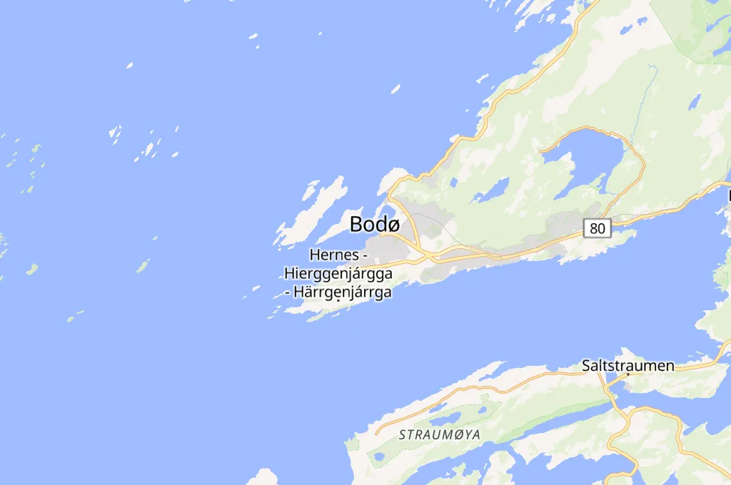 Bodø Harbour Area Map Bodø Harbour Area Map