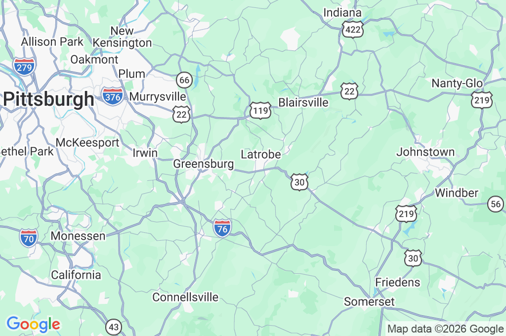 Saint Vincent College Area Map Saint Vincent College Area Map