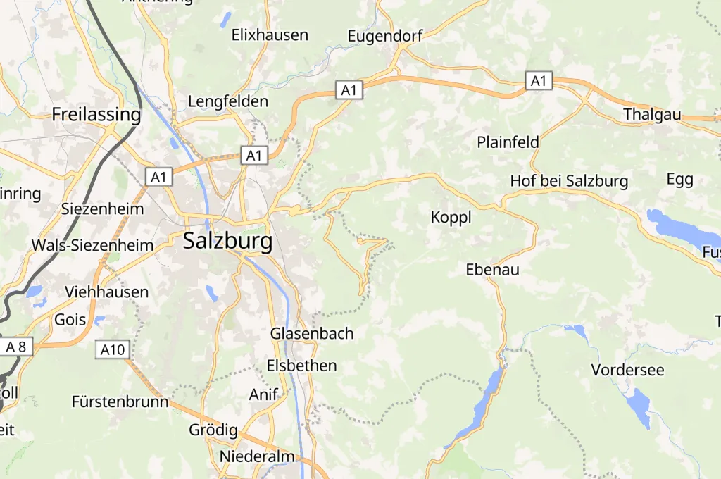 Gaisberg Area Map