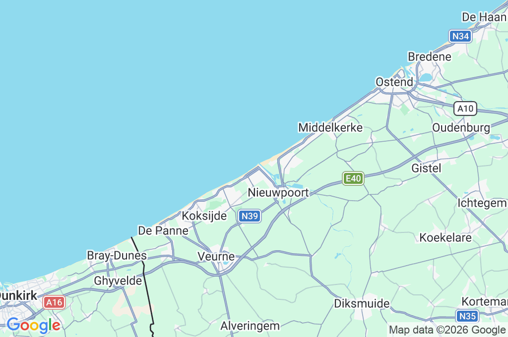 Nieuwpoort-Bad Area Map