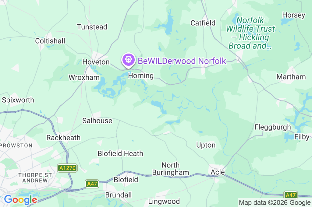 Ranworth Broad Area Map Ranworth Broad Area Map