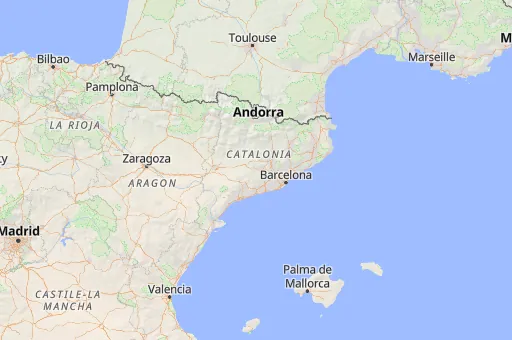 Map of Catalonia