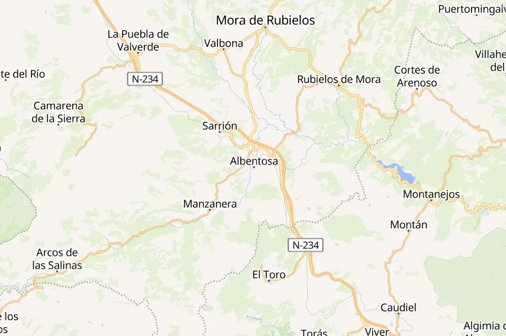 Albentosa Area Map