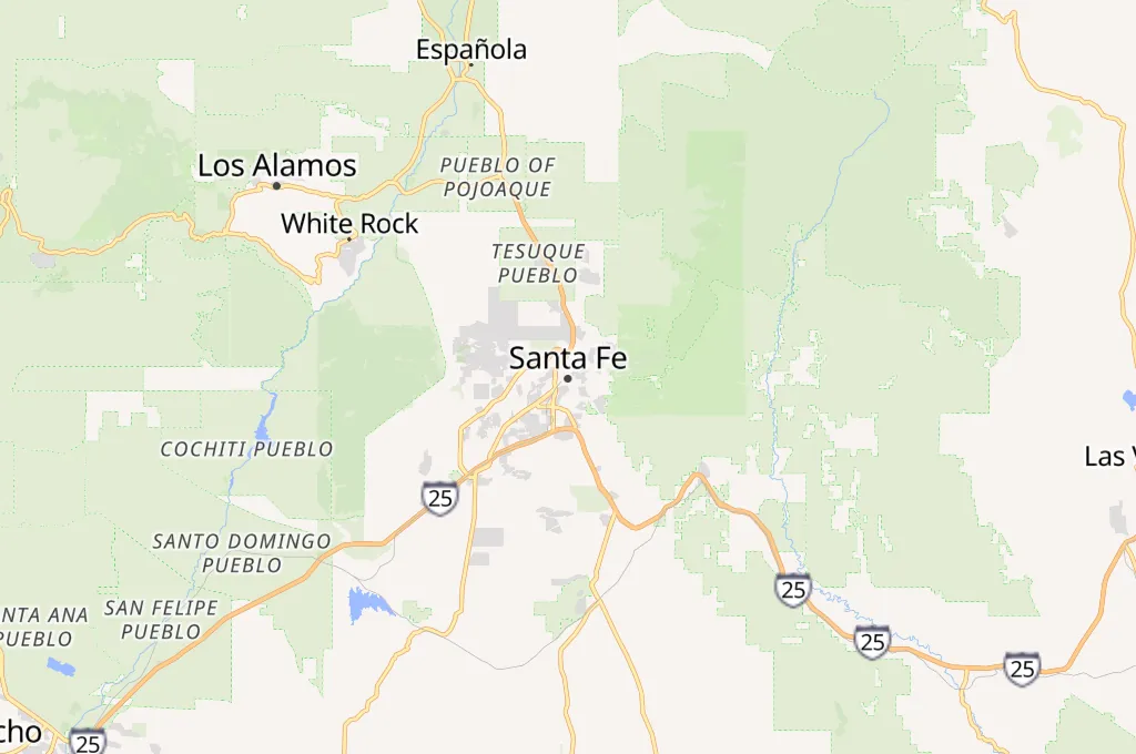 Santa Fe Area Map Santa Fe Area Map