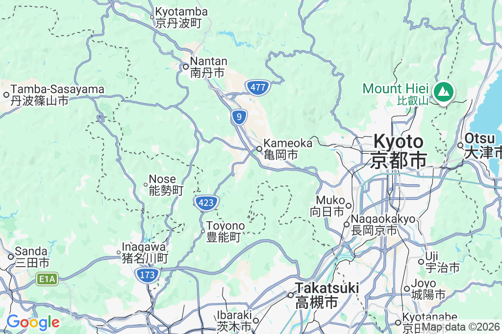 Kameoka Fog Terrace Area Map Kameoka Fog Terrace Area Map
