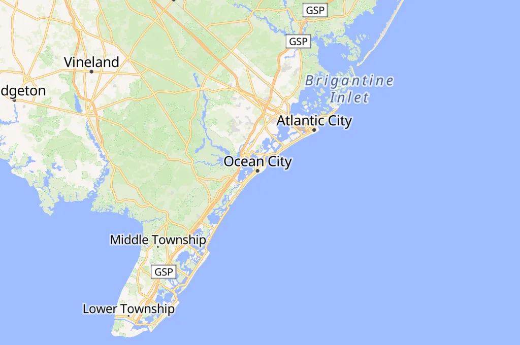 Ocean City Music Pier Area Map Ocean City Music Pier Area Map