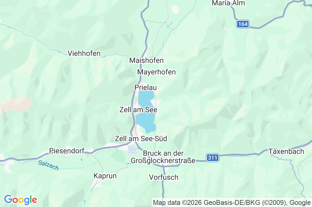 Thumersbach Area Map Thumersbach Area Map