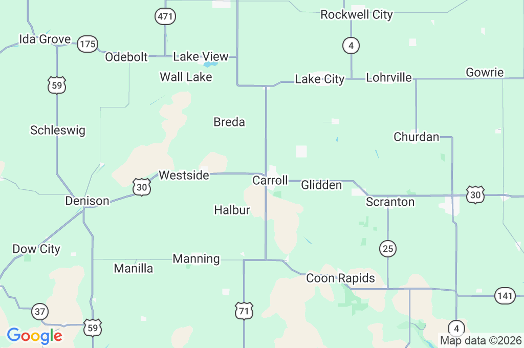 Carroll Area Map