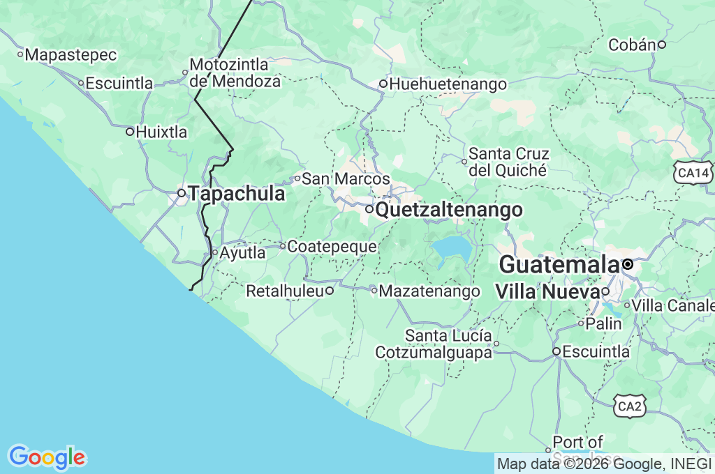 Santiaguito Volcano Area Map