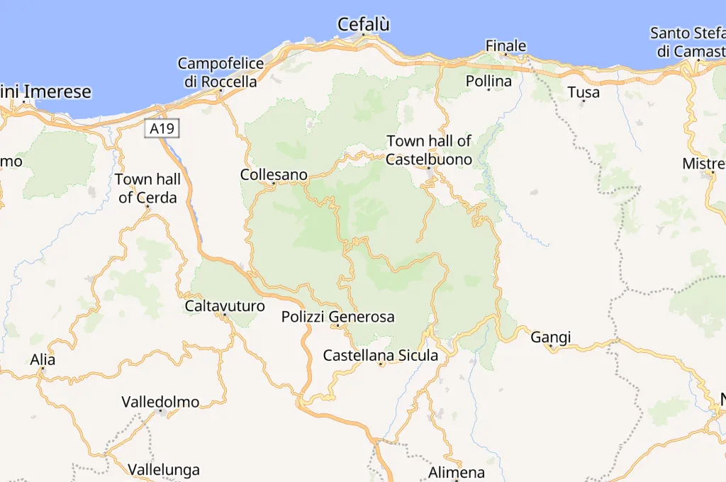 Piano Battaglia Area Map