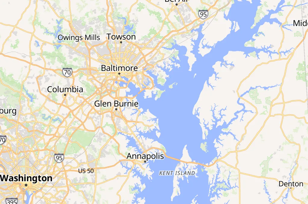 Port of Baltimore Area Map