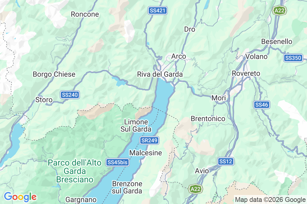 Riva del Garda Area Map