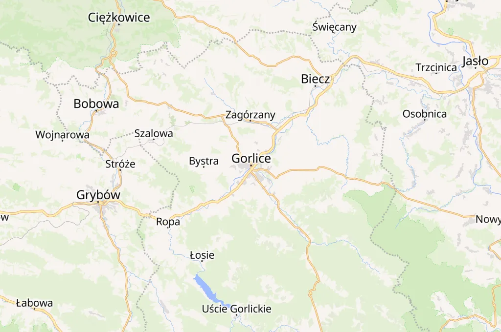 Gorlice Area Map