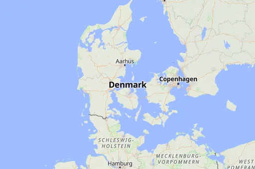 Map of Denmark