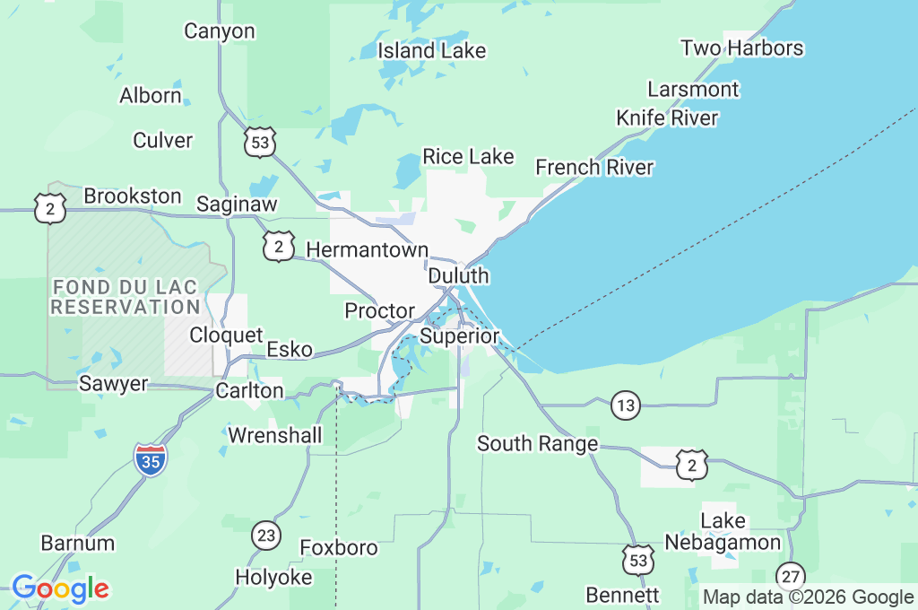 Duluth Area Map