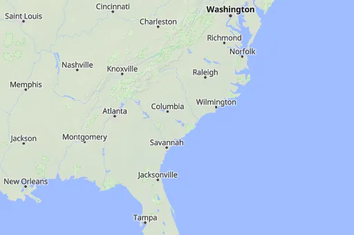 Map of South Carolina