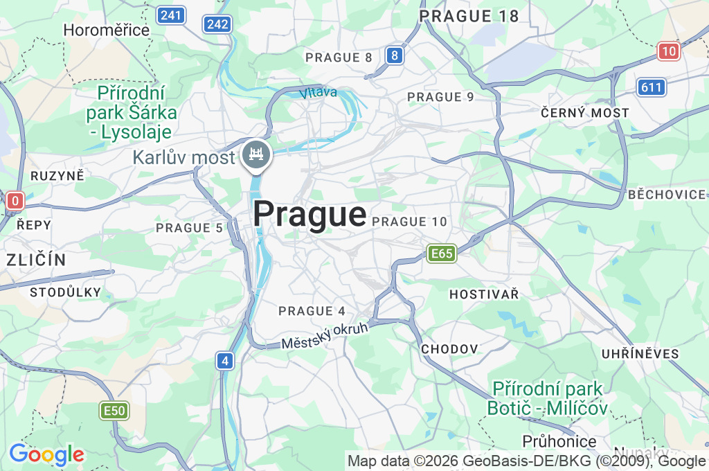 Vršovice Area Map